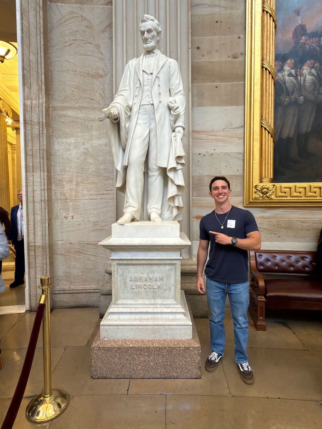 Caio Mamede Silva at the U.S. Capitol, Hall of Statues
